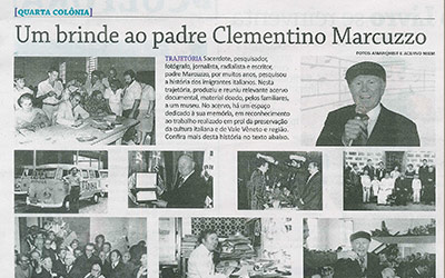 Artigo Jornal Diário de Santa Maria – Um Brinde ao Padre Clementino Marcuzzo