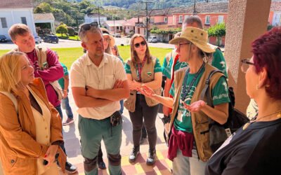 Comitiva do Geoparque Quarta Colônia visita o Museu de Vale Vêneto durante missão de revalidação da UNESCO